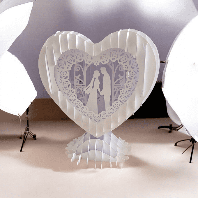 Lanterne cœur amoureux avec led personnalisé. Fait main-