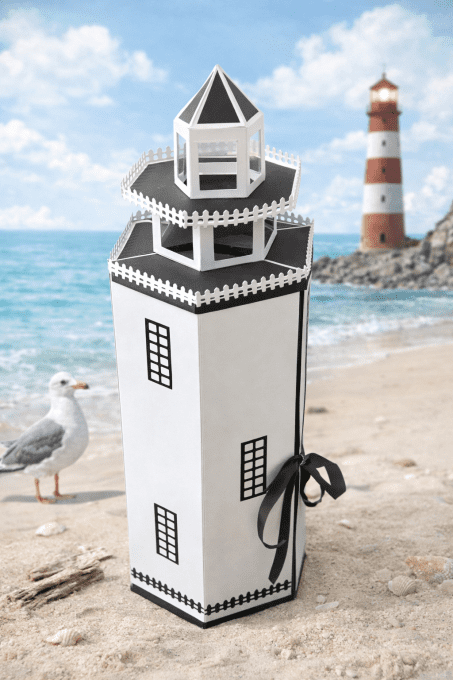 Calendrier Phare Noir personnalisé. Fait main-