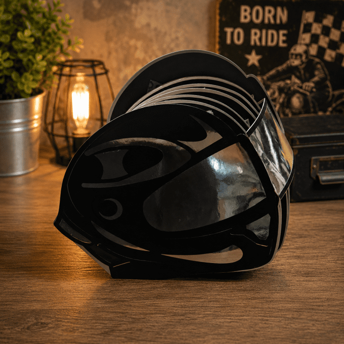 Album photo Casque Moto personnalisé fait main – Cadeau motard original