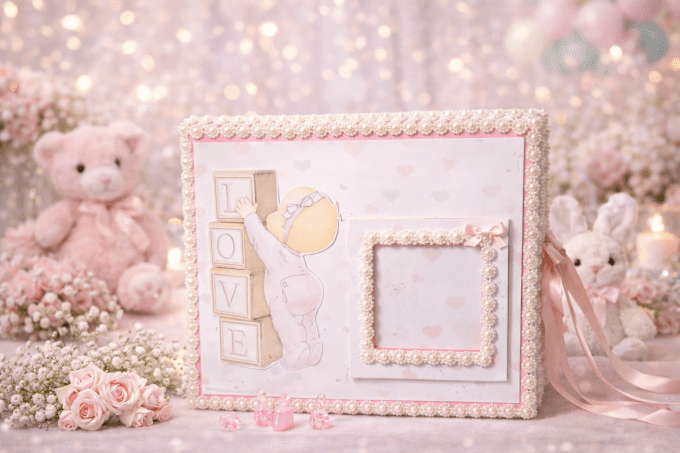 Coffret naissance fille personnalisé. Fait main-